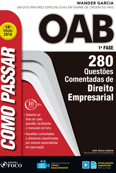 OAB 1ª Fase direito empresarial - 280 questões comentadas