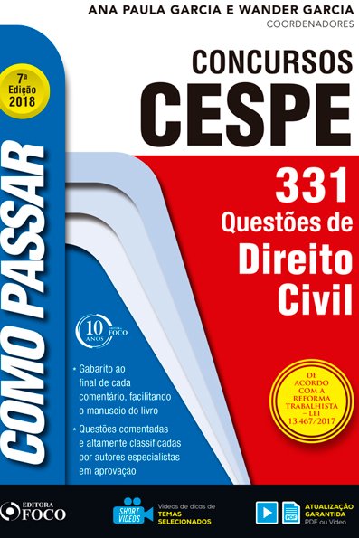 Concursos CESPE direito civil - 331 questões de direito civil