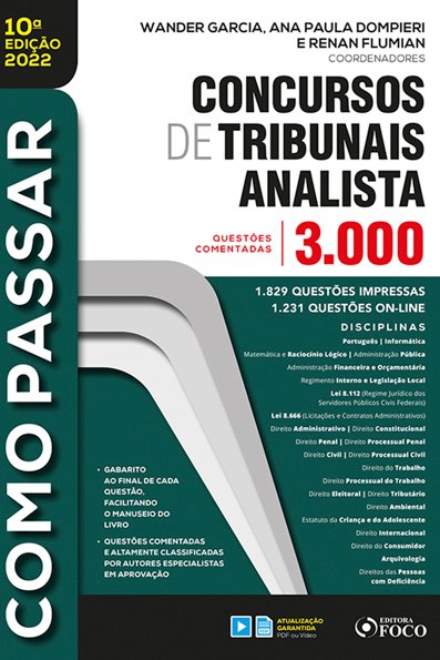Concursos de tribunais analista 300 questões comentadas